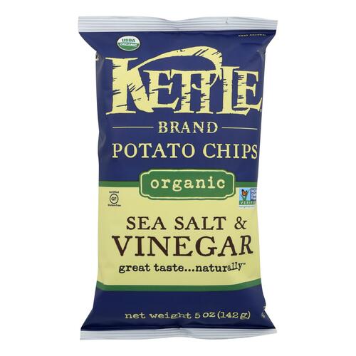 Kettle Brand Potato Chips - Sea Salt And Vinegar - Case Of 15 - 5 Oz. - 1786243 - 0084114113450