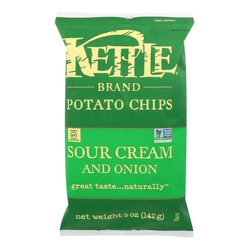KETTLE BRAND: Potato Chips Sour Cream and Onion, 5 oz - 0084114114464