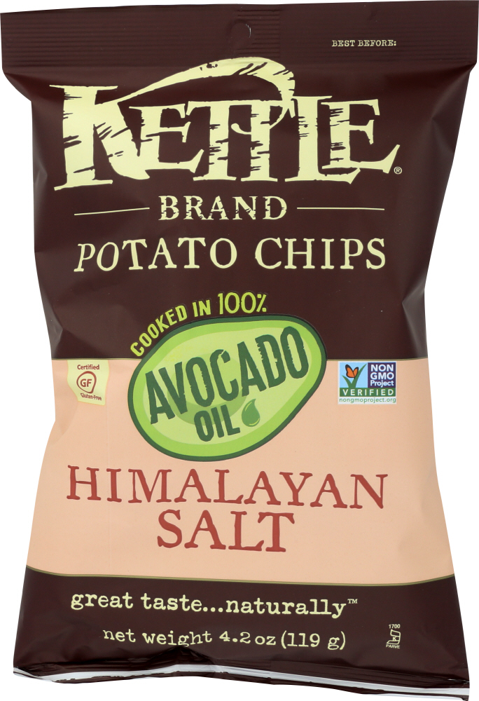 KETTLE BRAND: Avocado Oil Potato Chips Himalayan Salt, 4.2 oz - 0084114115003