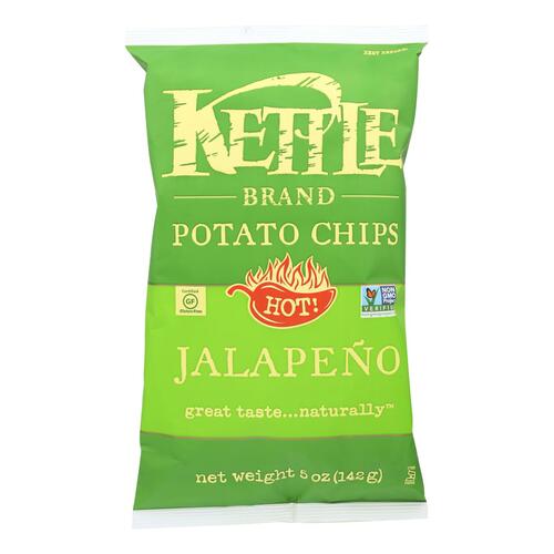 KETTLE FOODS: Potato Chips Jalapeno, 5 oz - 0084114116352
