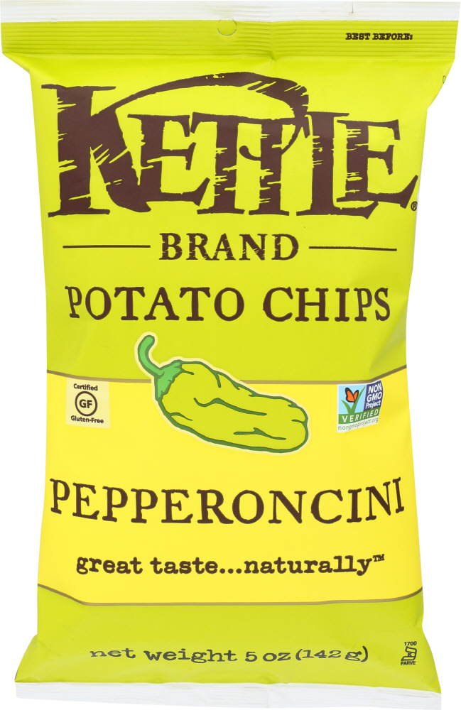 KETTLE BRAND: Potato Chips Pepperoncini, 5 Oz - 0084114221964