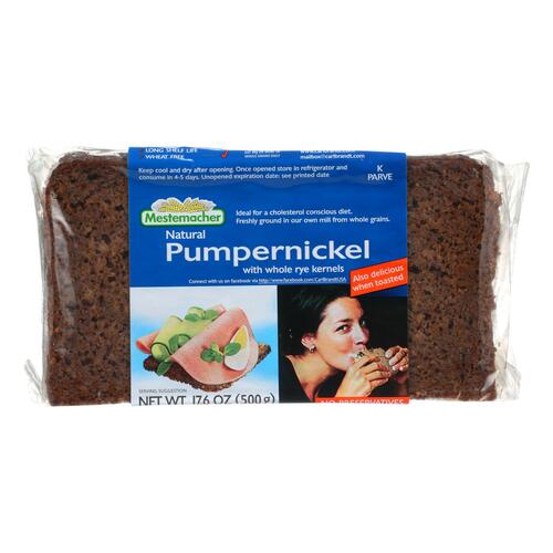 MESTEMACHER: Pumpernickel Bread, 17.6 oz - 0084213000712