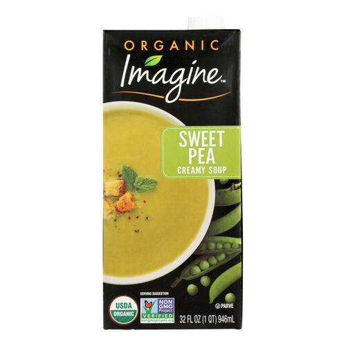 Imagine Foods Creamy Sweet Pea Soup - Organic - Case Of 12 - 32 Oz. - 084253240536