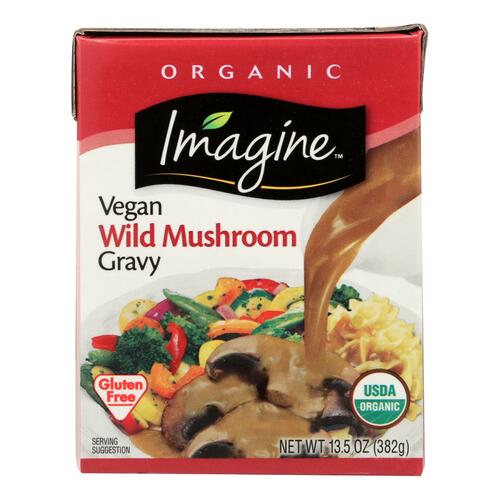 Imagine Foods Gravy - Organic - Vegetable Wild Mushroom - Case Of 12 - 13.5 Fl Oz - 084253246262
