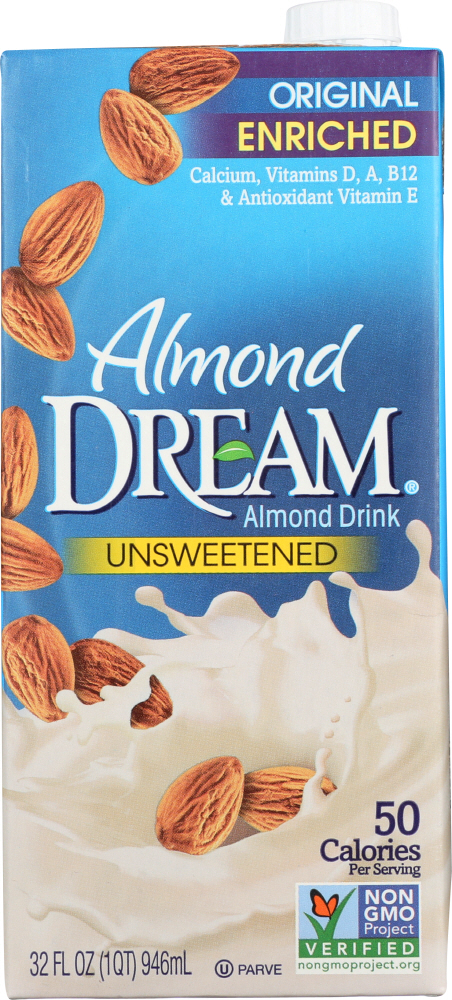 DREAM: Almond Dream Original Unsweetened Almond Drink, 32 fo - 0084253268325