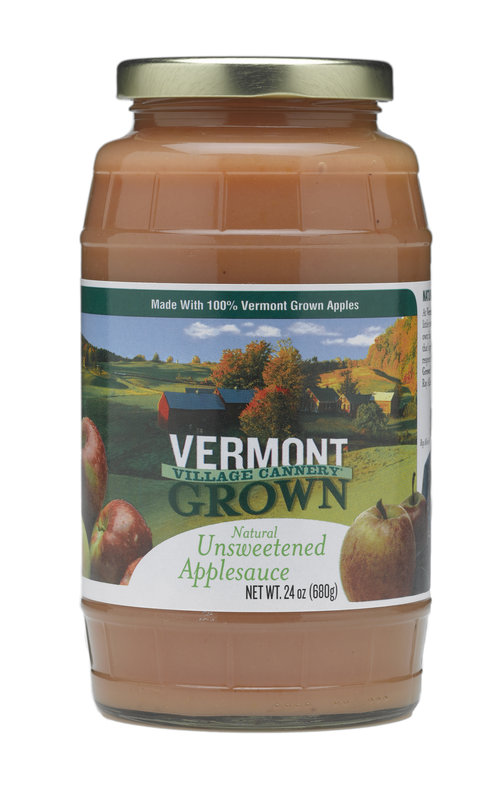 VERMONT VILLAGE CANNERY: Applesauce Unsweetened, 24 oz - 0084648311254