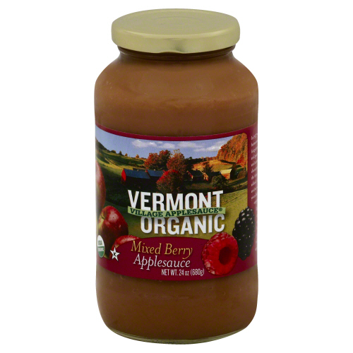 Vermount Village Apple Sauce, Organic Apple Sauce, Mixed Berry - 084648555283