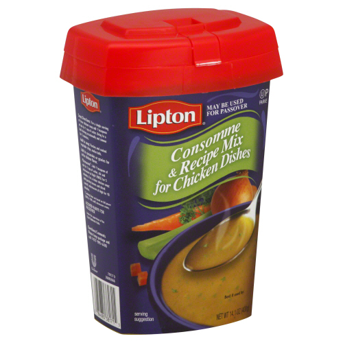 LIPTON KOSHER: Consomme and Recipe Mix for Chicken Dishes, 14.1 oz - 0084685381715