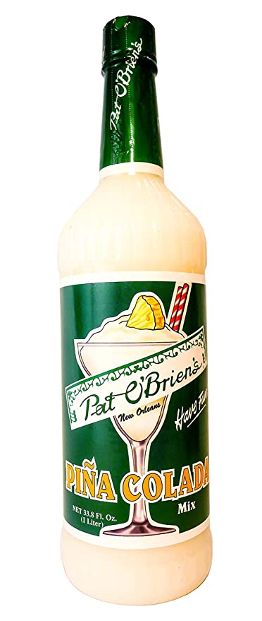  Pat O'Brien's Pina Colada Mix, 1 Liter, Easy Preparation, Perfect Drink for Luau Party, 33 Servings  - 085278989066