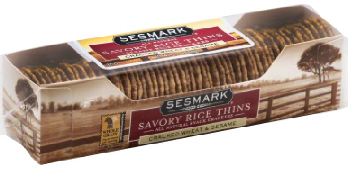 SESMARK: Crackers Savory Thins Wheat and Sesame, 3.2 oz - 0085693101067