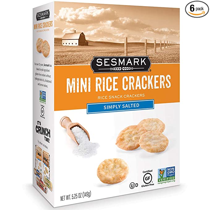 Sesmark, Mini Rice Crackers, Lightly Salted - 085693201002