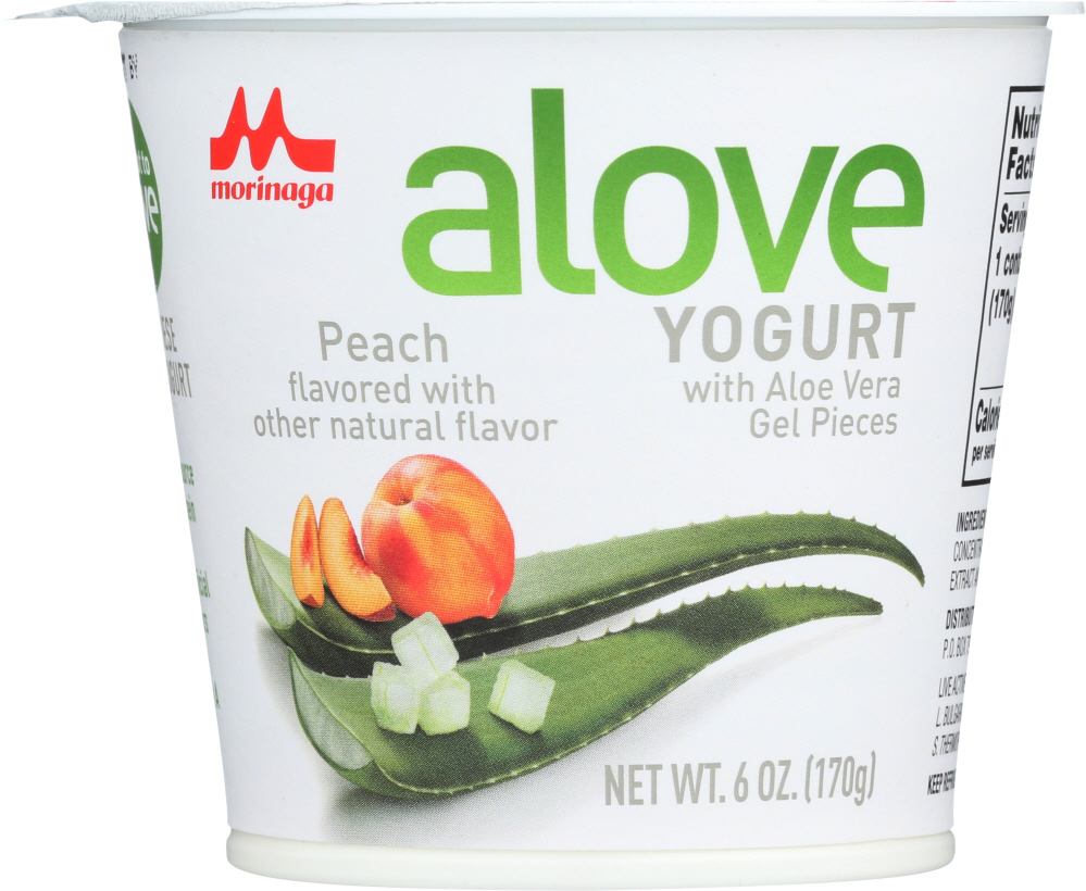 Peach Flavored Japanese Style Yogurt With Aloe Vera Gel Pieces, Peach - 085696010083