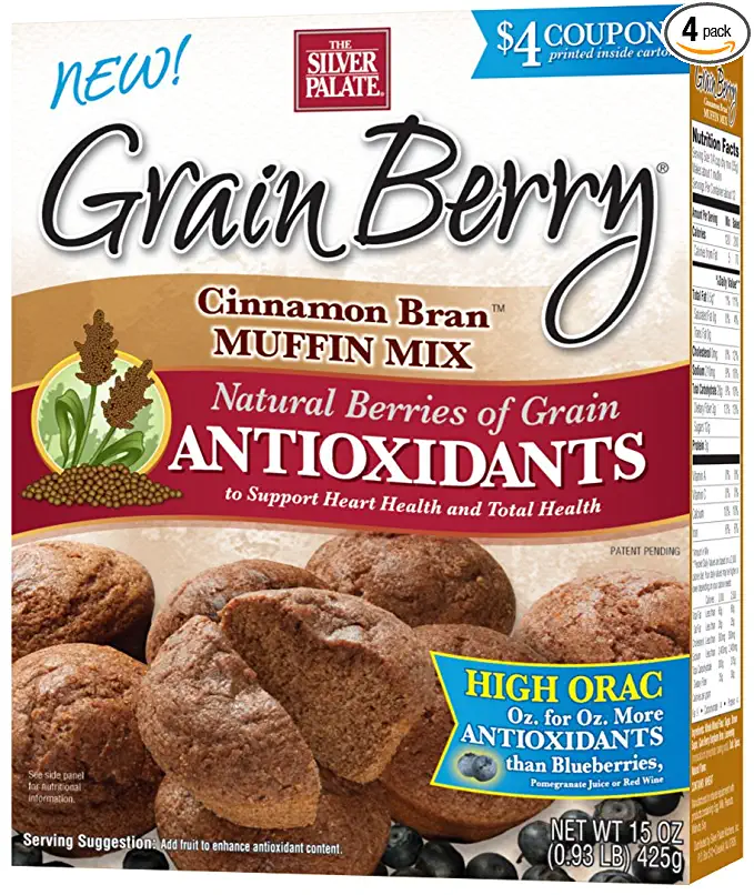 Grain Berry Muffin Mix, 18 Ounce Boxes (Pack of 4) - 086341170206