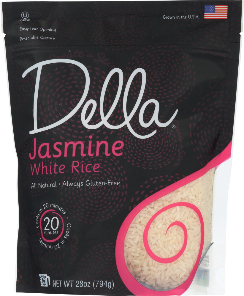 DELLA GOURMET: White Jasmine Rice, 28 oz - 0086582200052