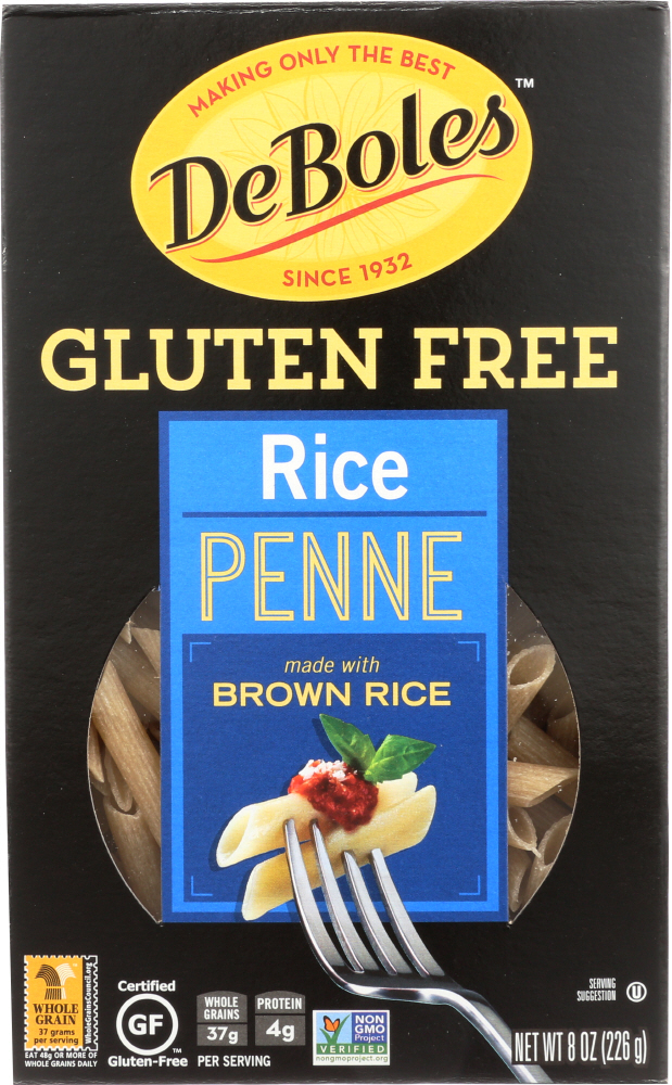 DEBOLES: Gluten Free Penne Rice Pasta, 8 oz - 0087336528712