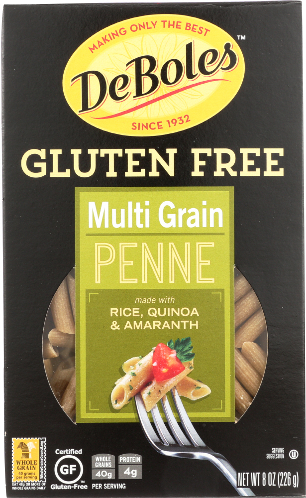 DEBOLES: Multi Grain Penne Gluten Free Pasta, 8 oz - 0087336528729