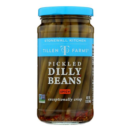 TILLEN FARMS: Pickled Crispy Beans Hot And Spicy, 12 oz - 0087754120024