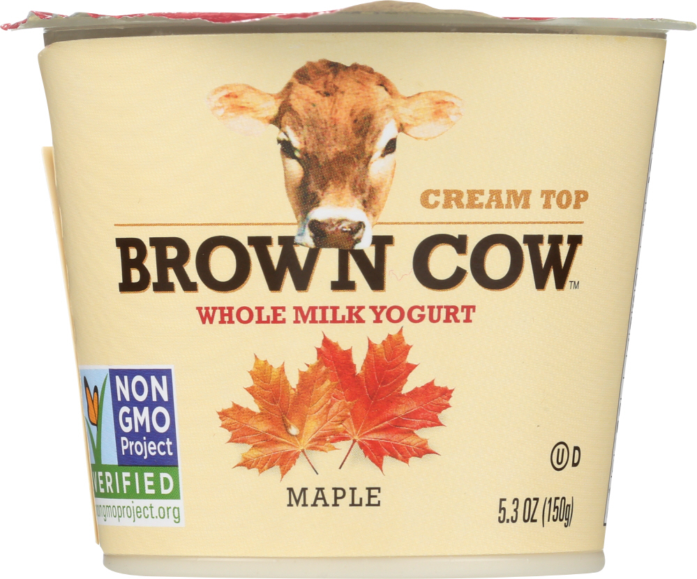 BROWN COW: Yogurt Cream Top Maple, 5.3 oz - 0088194703143