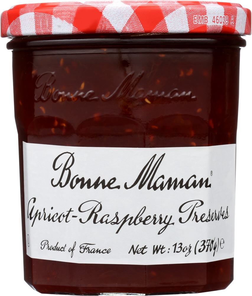 BONNE MAMAN: Apricot Raspberry Preserves, 13 oz - 0088702518696