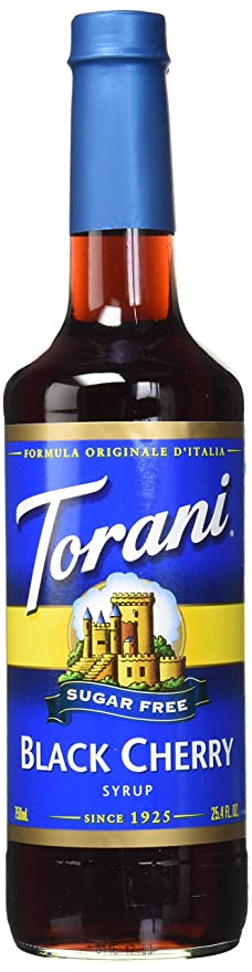 Torani Sugar Free Black Cherry Syrup 750mL - 089036321327