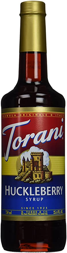 Torani Huckleberry Syrup, 750 mL - 089036362030