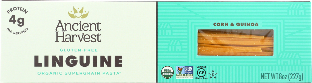 Organic & Gluten Free Pasta, Corn, Brown Rice & Quinoa Linguine - 089125230004