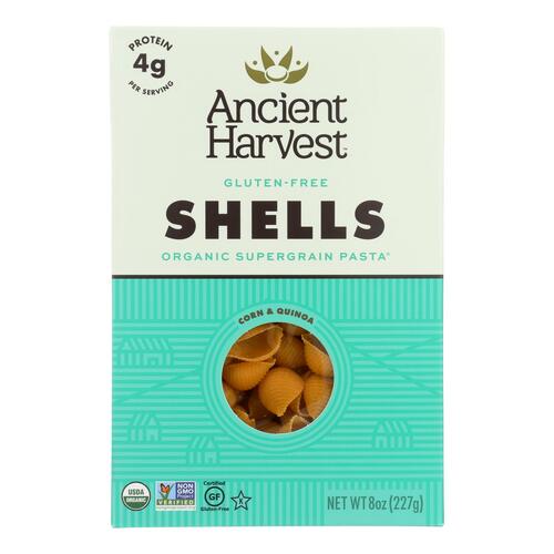 Ancient Harvest Organic Gluten Free Quinoa Supergrain Pasta - Shells - Case Of 12 - 8 Oz - 089125270000