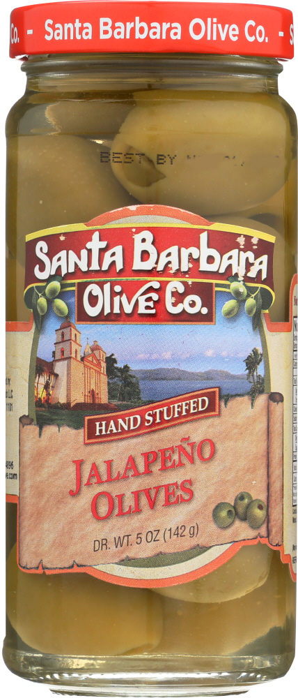 SANTA BARBARA OLIVE CO.: Jalapeno Stuffed Olives, 5 oz - 0089156801112