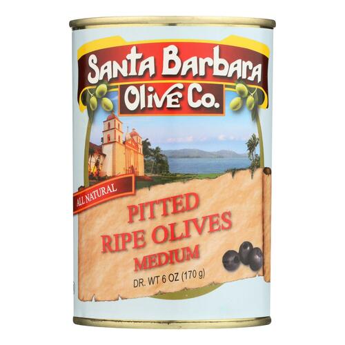 Santa Barbara California Ripe Olives - Medium Pitted - Case Of 12 - 6 Oz. - 089156840111