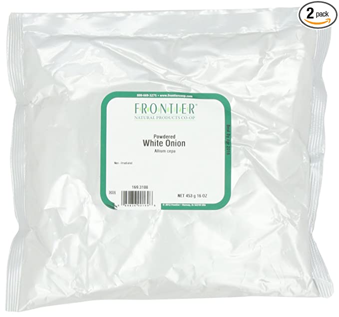 Frontier Onion, White Powder, 16 Ounce Bags (Pack of 2) - 089836001696