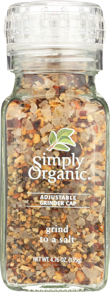 Simply Organic, Adjustable Grinder Cap Salt - 089836182616