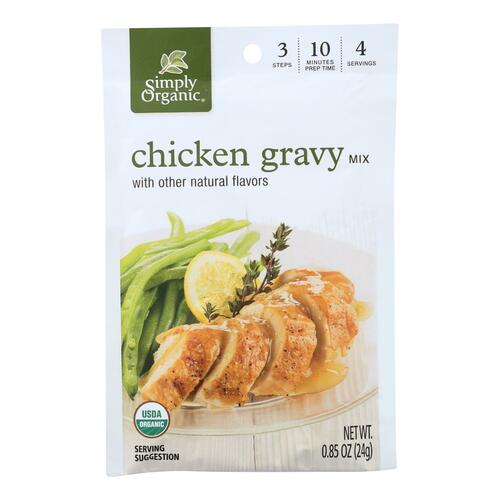 Simply Organic Seasoning Mix - Roasted Chicken Gravy - Case Of 12 - 0.85 Oz. - 089836185402