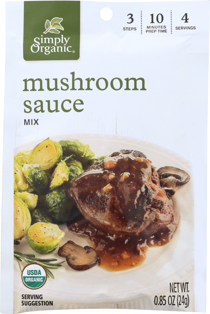 Simply Organic Seasoning Mix - Mushroom Sauce - Case Of 12 - 0.85 Oz. - 089836185419