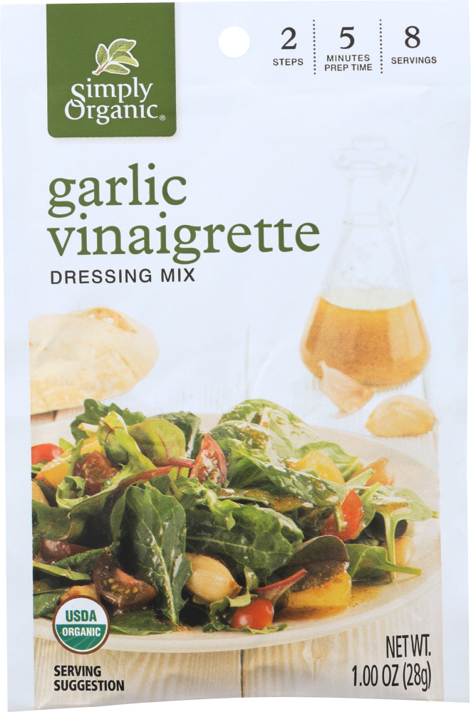 Simply Organic, Garlic Vinaigrette Dressing Mix - 089836188359