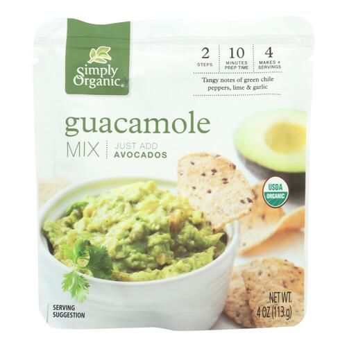 Simply Organic Guacamole Mix - Case Of 6 - 4 Oz - 089836196385