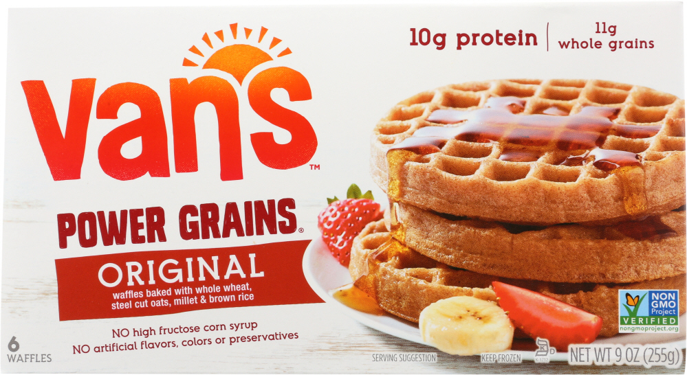 VAN’S: Power Grains Waffles, 9 oz - 0089947302828