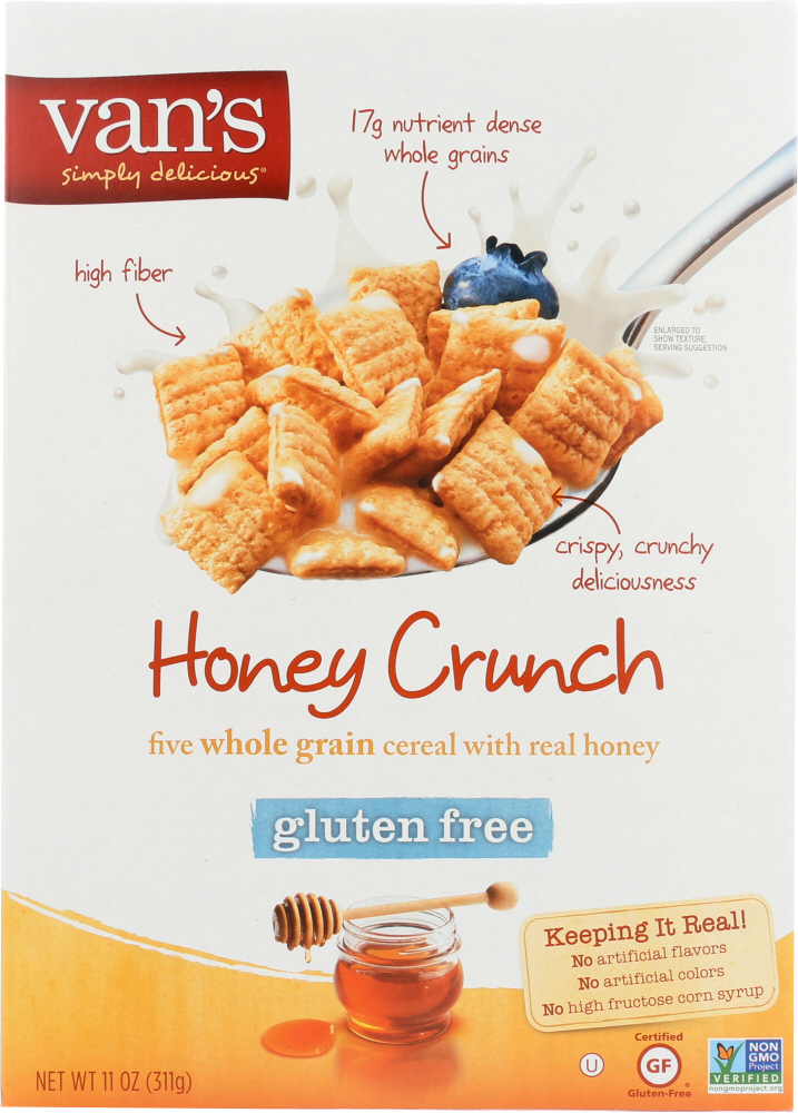 VANS: Natural Foods Honey Crunch Cereal Gluten Free, 11 Oz - 0089947801208