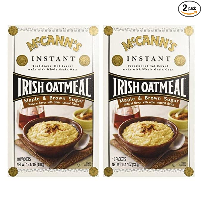 McCann's Irish Oatmeal Maple & Brown Sugar -- 10 Packets (Pack of 2) - 090125495201