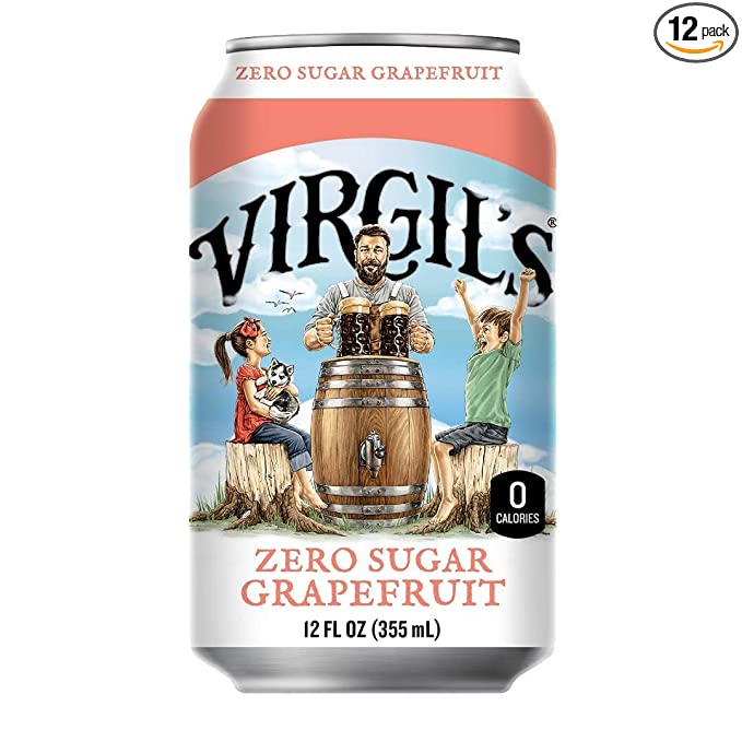 Virgil’s, Zero Sugar Grapefruit, Great Tasting Zero Calorie Keto Friendly Soda - 090341006441