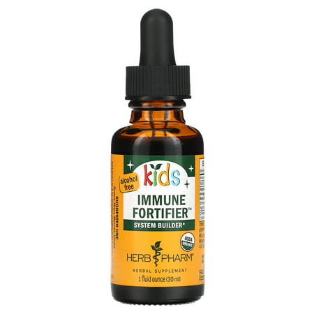 Herb Pharm Kid s Immune Fortifier System Builder Alcohol Free 1 fl oz (30 ml) Herbal Supplements - 090700030834