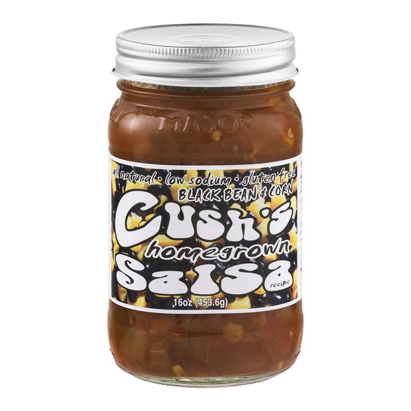 Cush'S Homegrown, Salsa, Black Bean & Corn - 091037328830