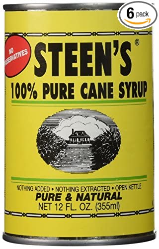 Steen's 100% Pure Cane Syrup - 12 Fl 0z. Can Pack of 6 - 091131321089