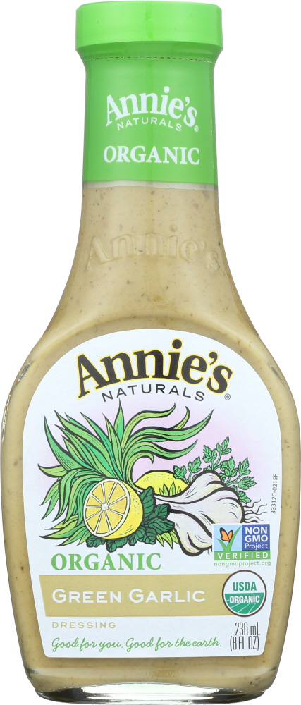 Annie's Naturals Organic Dressing Green Garlic - Case Of 6 - 8 Fl Oz. - 092325333123