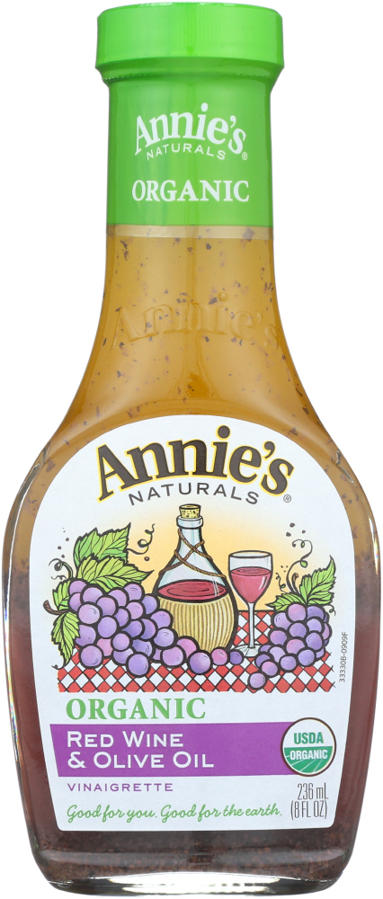 Annie's Naturals Vinaigrette Organic Red Wine And Olive Oil - Case Of 6 - 8 Fl Oz. - 092325333307
