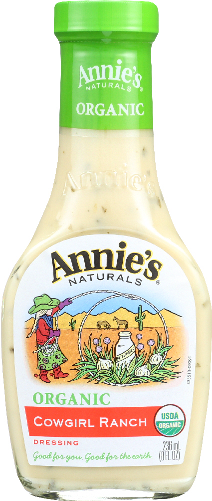 ANNIE’S NATURALS: Organic Dressing Cowgirl Ranch, 8 oz - 0092325333512
