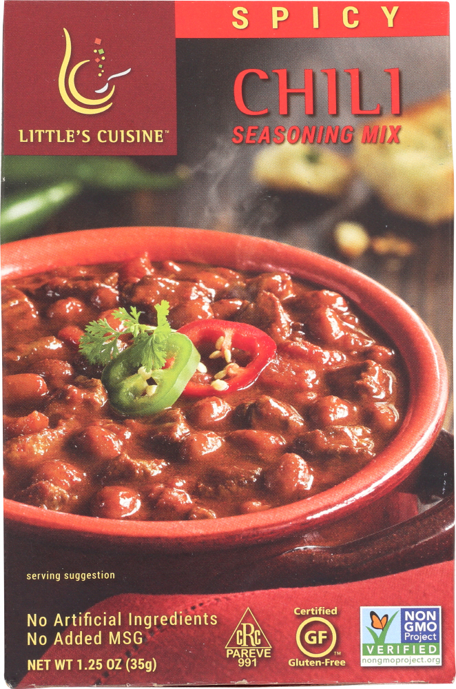 LITTLES CUISINE: Seasoning Spicy Chili Mix, 1.25 oz - 0093515000221