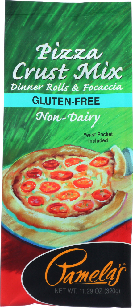 PAMELAS: Pizza Crust Mix Gluten Free 11.29 Oz - 0093709301509