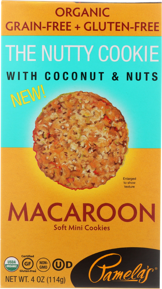 Macaroon Organic The Nutty Cookie With Coconut & Nuts Soft Mini Cookies - 093709430025