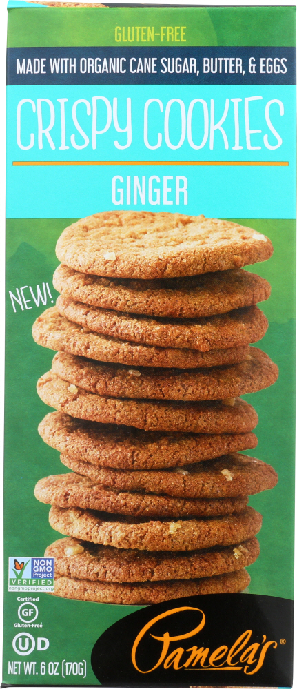 PAMELAS: Ginger Crispy Cookies, 6 Oz - 0093709461005