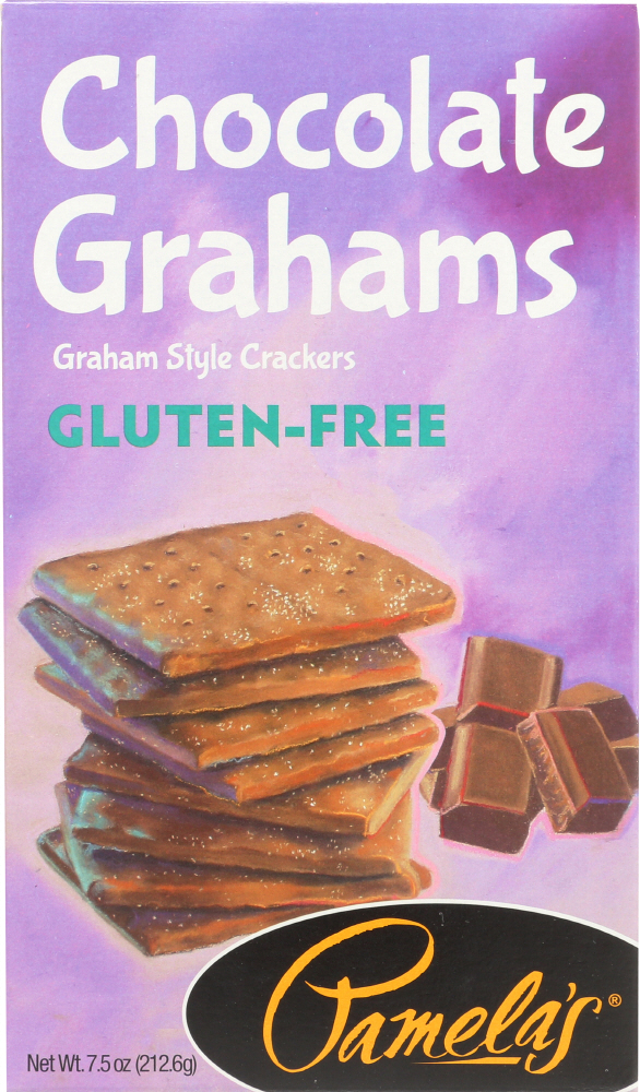 PAMELAS: Graham Gluten Free Chocolate Traditional, 7.5 oz - 0093709620037